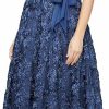 Clearance Alex Evenings Alex Evenings Women'S Tea Length Dress With Rosette Detail