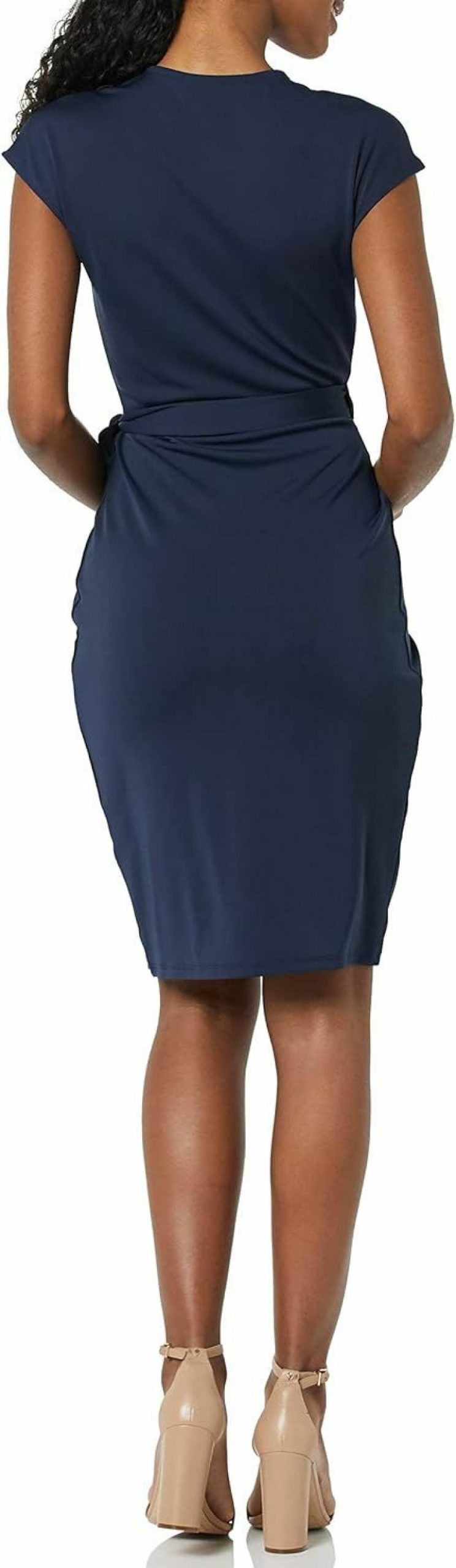 Best Amazon Essentials Amazon Essentials Women'S Classic Cap Sleeve Wrap Dress (Available In Plus Size)