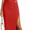 Hot MIROL Mirol Women'S Sleeveless Bodycon Maxi Dress 2024 Mock Neck Ruched Side Slit Long Tank Dress