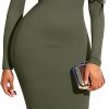 Clearance GOBLES Gobles Women'S Sexy Turtleneck Long Sleeve Elegant Bodycon Party Long Dress