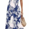 Online Sherosa Sherosa Women Boho Chevron Striped Floral Printed Summer Sleeveless Tank Long Maxi Party Dress