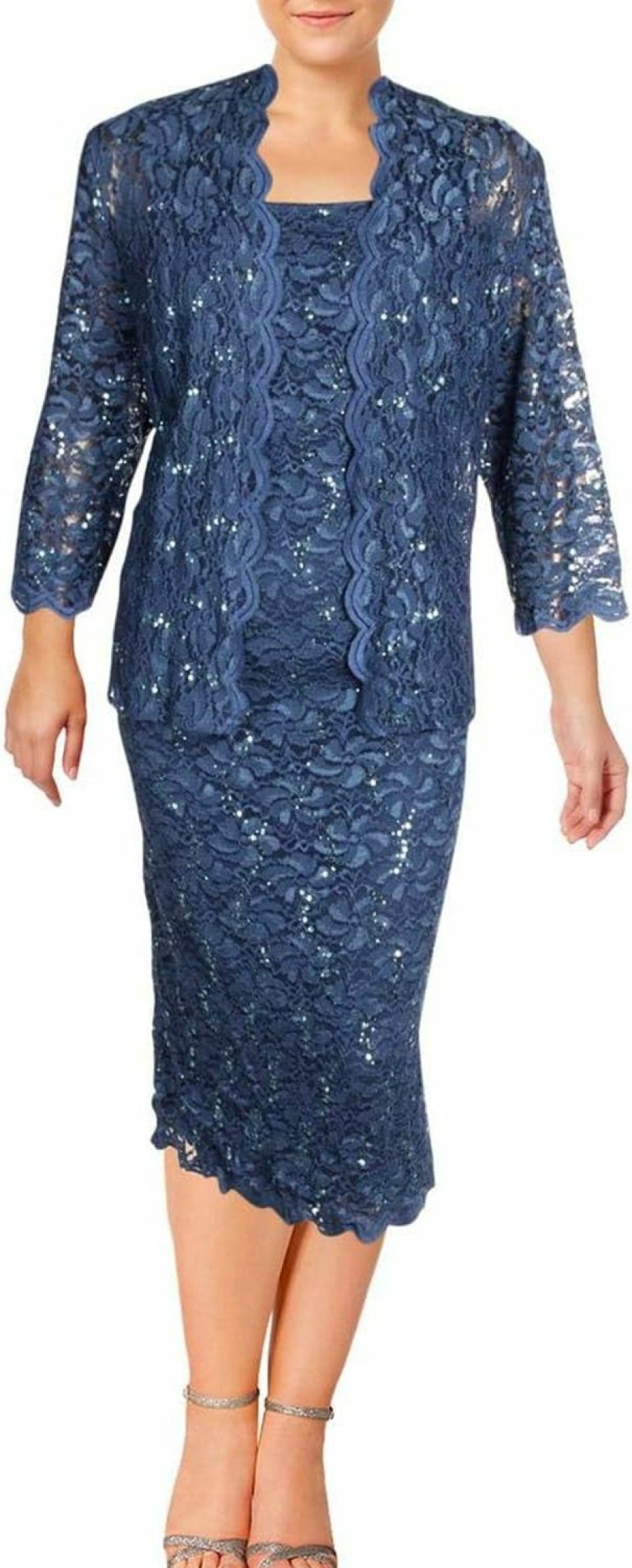 New Alex Evenings Alex Evenings Women'S Plus Size Lace Jacket Dress