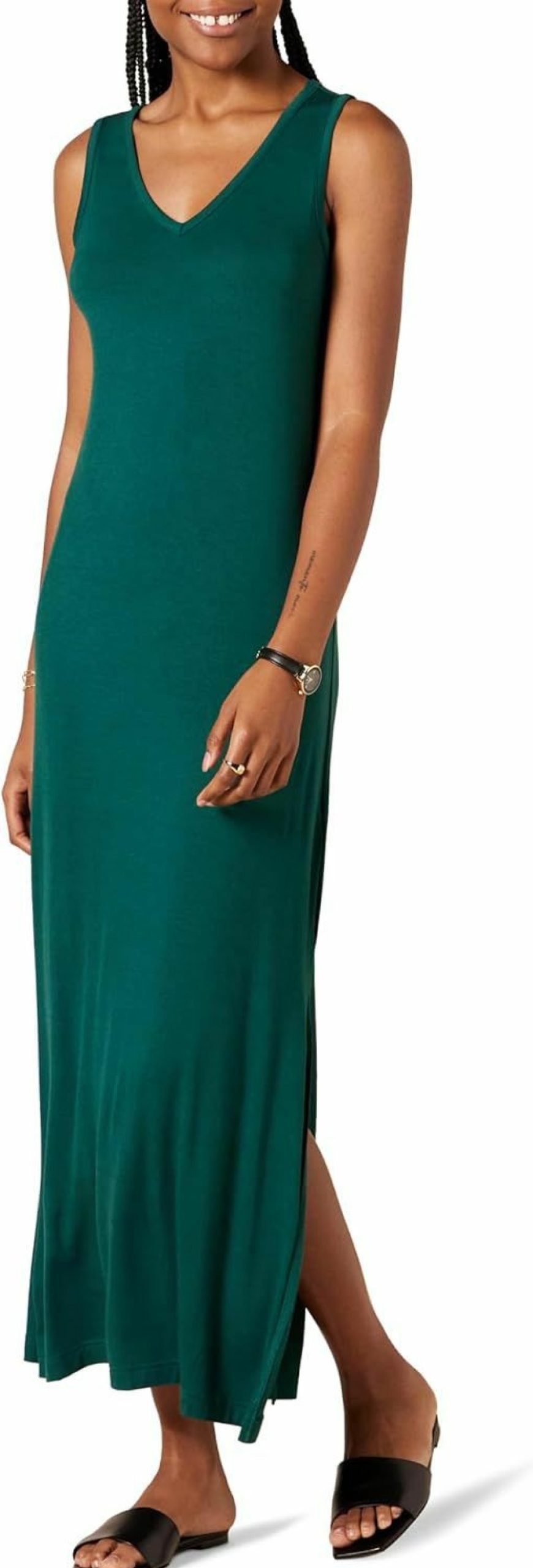 Wholesale Amazon Essentials Amazon Essentials Women'S Jersey V-Neck Tank Maxi Length Dress