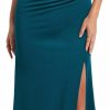 Online WOOSEA Woosea Women'S One Shoulder Sleeveless Split Bodycon Mermaid Evening Cocktail Long Dress