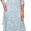 Online Alex Evenings Alex Evenings Women'S Long V Neck Fit And Flare Dress With Shawl (Petite Regular)