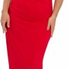 Best Xscape Xscape Women'S Plus Size Long Off The Shoulder Ruffle Scuba Crepe Dress