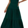 Online ECOWISH Ecowish Women'S Summer Strapless Dress Maxi Off Shoulder Hollow Out Smocked A Line Tube Tiered Long Dresses