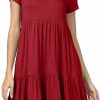 New levaca Levaca Women Summer Ruffle Loose Swing Casual Dress