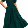 New PRETTYGARDEN Prettygarden Women'S Summer Casual Midi Dress Puff Sleeve Swiss Dot Long Flowy A Line Dresses