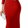 Online YMDUCH Ymduch Women'S Sexy Elegant Long Sleeve Off Shoulder Bodycon Long Evening Formal Dress