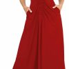 New Anatoky Women'S Summer Short Sleeve V Neck Side Slit Ruched Wedding Guest Cocktail Party Maxi Dress With Pockets