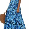 New ZABERRY Zaberry Women'S 2024 Short Sleeve Round Neck Casual Summer Flowy Maxi Spring Dresses With Pockets