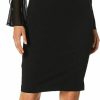 New Calvin Klein Calvin Klein Women'S Solid Sheath With Chiffon Bell Sleeves Dress