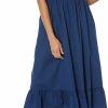 Hot The Drop The Drop Women'S Kimi Ruffled-Shoulder Smocked Midi Dress