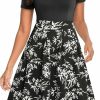 Hot YATHON Yathon Women'S Vintage Floral Flared A-Line Swing Casual Party Dresses With Pockets