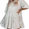 Wholesale MAYSTEPPE Sparkly Glitter Dress, Sequin Babydoll Summer Dress Short Flowy Tiered Tunic Dress For Women Party Club Night