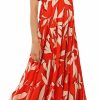 Online PRETTYGARDEN Prettygarden Womens Dresses 2024 Puff Sleeve Floral Casual Summer Dresses Smocked Backless Beach Flowy Tiered Maxi Dress