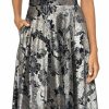 Clearance Betsy & Adam Betsy & Adam Women'S Long Sleeveless Halter Metallic Print Wrap Overlay Gown