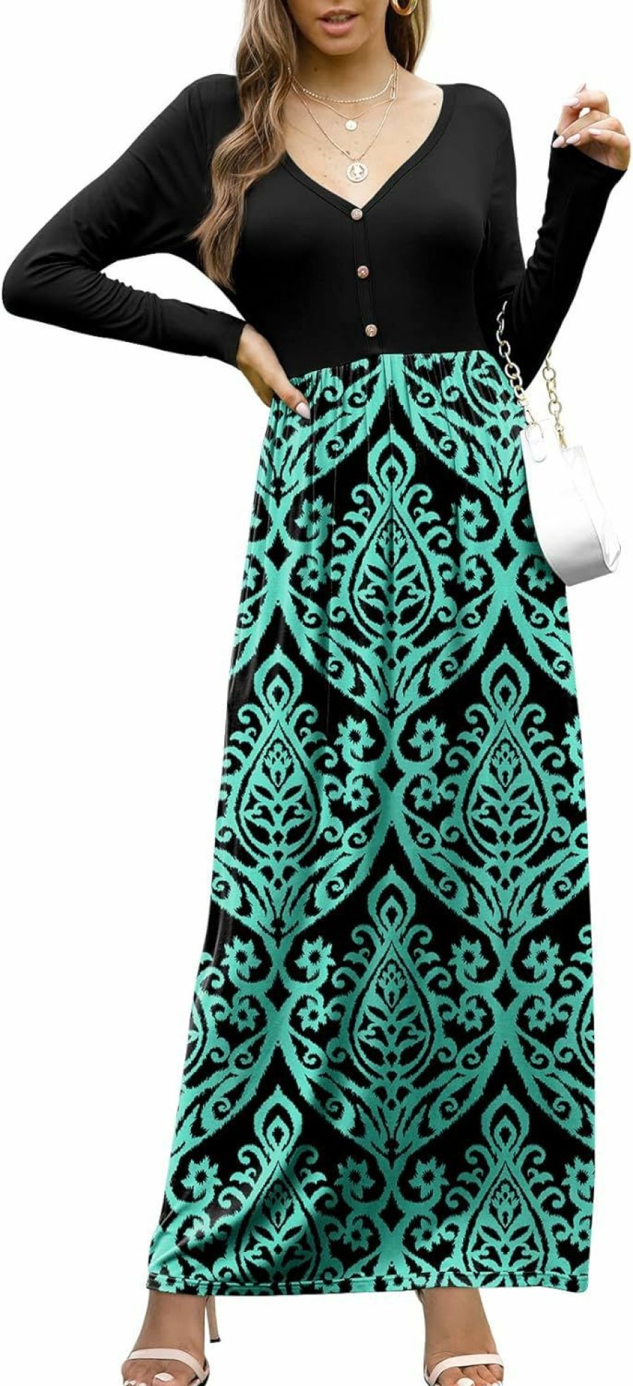 Online GRECERELLE Grecerelle Womens Casual Long Dress Short/Long Sleeve Summer Loose Maxi Dresses With Pockets