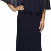 New Alex Evenings Alex Evenings Women'S Cold Shoulder Popover Dress