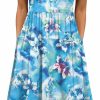 Hot HOTOUCH Hotouch Women'S Summer Short Sleeve A-Line Midi Dresses Casual Floral T-Shirt Dress Flowy Beach Sundress With Pockets