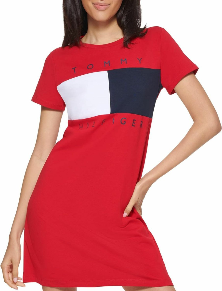 Hot Tommy Hilfiger Tommy Hilfiger T-Shirt Short Sleeve Cotton Summer Dresses For Women