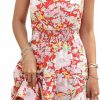 Hot PRETTYGARDEN Prettygarden Women'S Summer Tie One Shoulder Boho Floral Dress Elastic Waist Tiered Ruffle A Line Flowy Mini Dresses