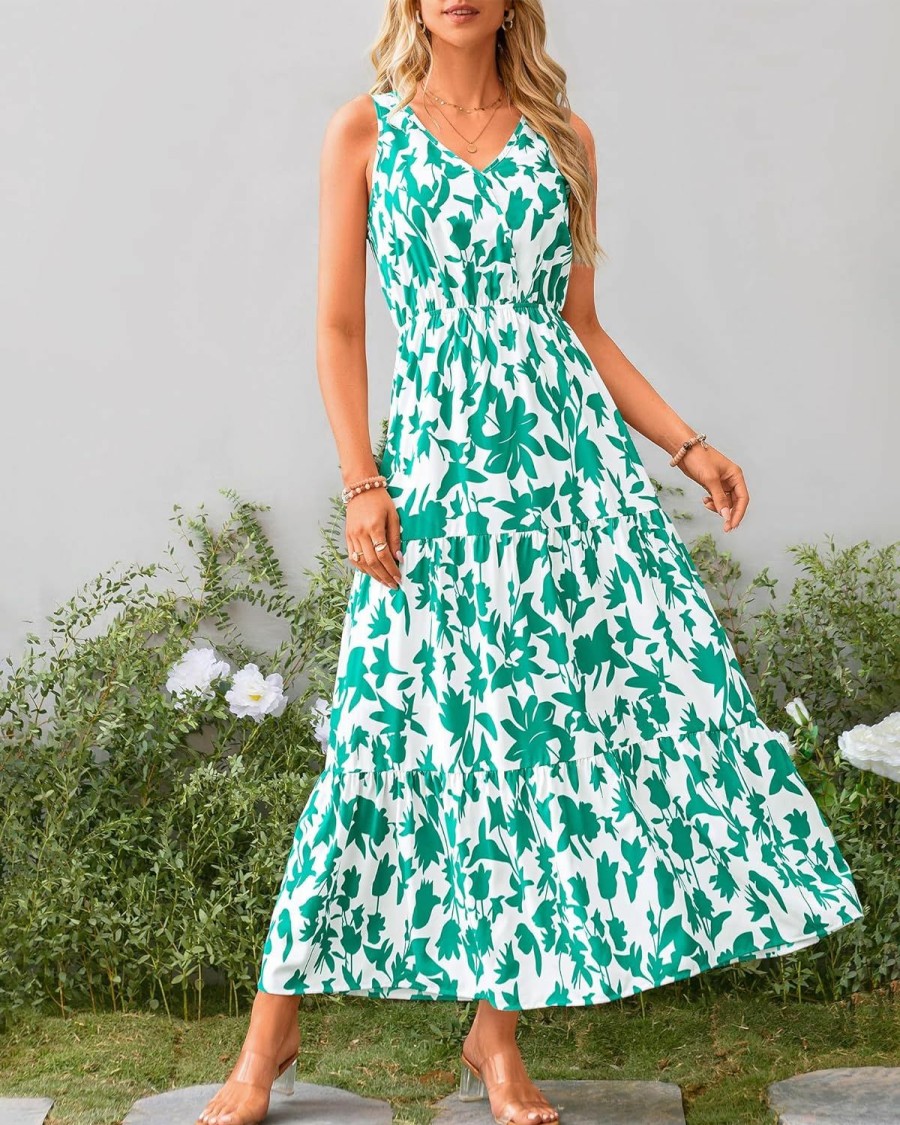 Wholesale BTFBM Btfbm Women Summer Dresses Casual Sleeveless Maxi Dresses Cute Floral Long Dress Wedding Guest Dress