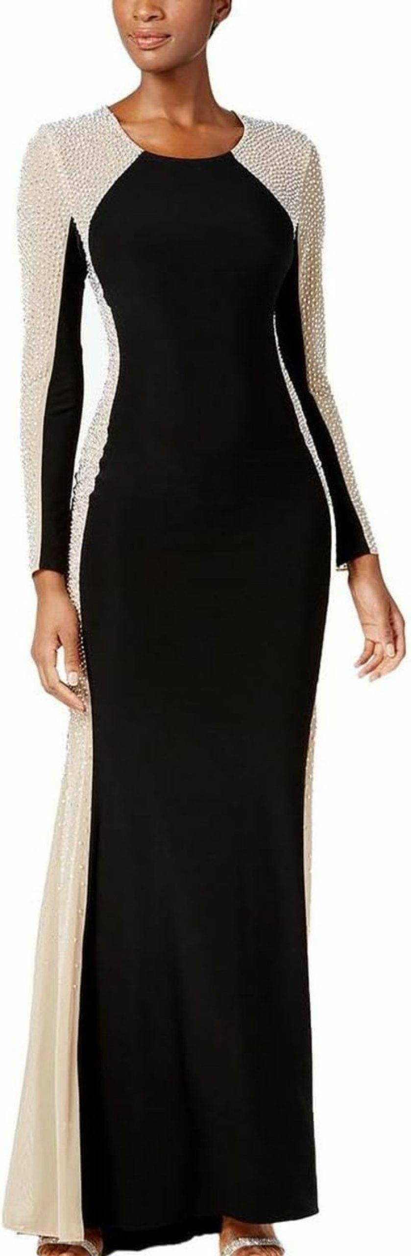 Hot Xscape Xscape Women'S Long Ity Dress With Caviar Bead Sides