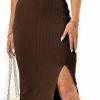 New NauLon Womens Sexy Cut Out Waist Open Back Bodycon Dress Ankle Length Ribbed Party Club Midi Mini Dresses