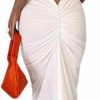 Best PRIVIMIX Privimix Women'S Backless One Shoulder Maxi Dress Sexy Sleeveless Bodycon Draped Party Cocktail Dresses