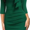 Best Miusol Miusol Women'S Retro Half Collar Ruffle Style Cocktail Pencil Dress