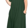 Hot Modern Kiwi Modern Kiwi Women'S Plus Size Short Sleeve Flowy A-Line Pocket Midi Maxi Dress (1X-5X) Made In Usa