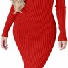 Hot BEAGIMEG Beagimeg Women'S Sexy Long Sleeve Off Shoulder Knit Bodycon Long Dress