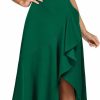 Clearance Miusol Miusol Women'S Formal V Neck Ruffle Split Evening Party Long Dress