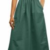 New Wenrine Wenrine Women'S Summer Casual Spaghetti Straps Side Tie Contrasting Straps Ruffle Midi Dress With Pockets