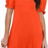 New Aloodor Aloodor Women'S Casual Dresses Short Sleeve V-Neck Dress With Pockets