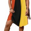 Hot SOLY HUX Soly Hux Women'S Plus Size Dress Color Block Short Sleeve T Shirt Dress Casual Summer Dresses