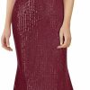 Hot Miusol Miusol Women'S V Neck Glitter Sequin Ruched Cocktail Party Long Dress