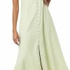 Best The Drop The Drop Women'S Blanca Linen Button-Front V-Neck Maxi Dress