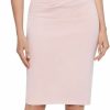 Best Betsy & Adam Betsy & Adam Women'S Short Ruched Crepe W/Beaded Flutter Sleeve