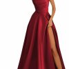 Hot FEOLATE Feolate Women'S Strapless Satin Prom Dresses With Pockets Long Split Corset Back Wedding Evening Party Gown