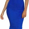 New chouyatou Chouyatou Womens Strenchy Ruched Bodycon Cocktail Party Dress Maxi Mermaid Corset Dress Evening Gown