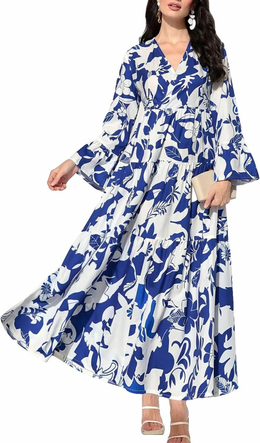 Hot Milumia Milumia Summer Flowy Long Maxi Dress Button Up Split Floral Print Boho Dresses For Women 2023