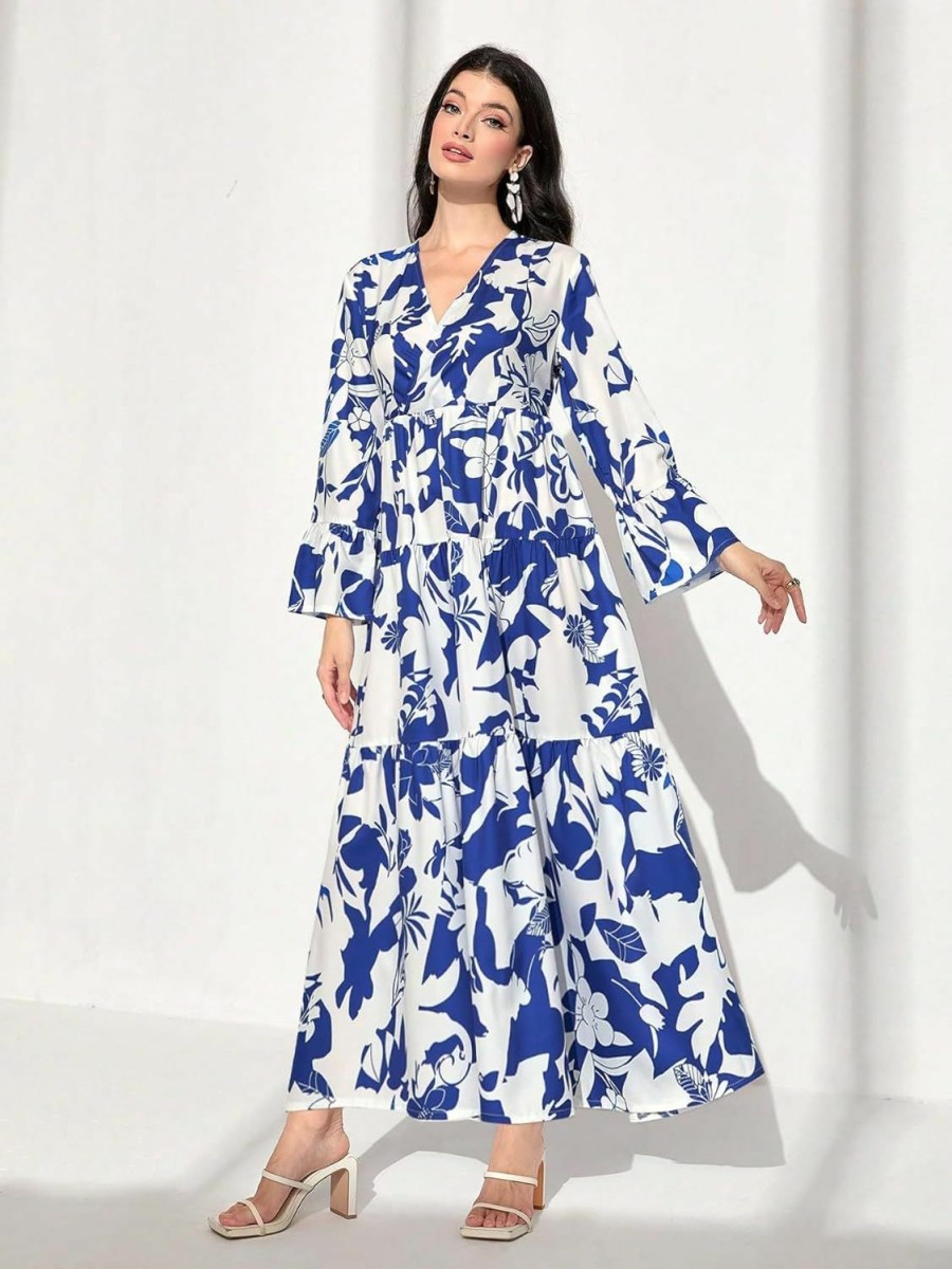 Hot Milumia Milumia Summer Flowy Long Maxi Dress Button Up Split Floral Print Boho Dresses For Women 2023