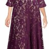 Online MISSMAY Missmay Women'S Vintage Full Lace Contrast Bell Sleeve Formal Long Dress