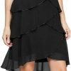 New S.L. Fashions S.L. Fashions Women'S Short Sleeve Solid Tulip Tiered Chiffon Dress (Missy And Petite)