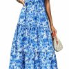 Wholesale PRETTYGARDEN Prettygarden Women'S Summer Casual Boho Dress Floral Print Ruffle Puff Sleeve High Waist Midi Beach Dresses