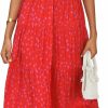 New PRETTYGARDEN Prettygarden Women'S Summer Flowy Maxi Dress Casual Cap Sleeve V Neck Smocked Beach Sundress