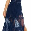 Wholesale Eleter Eleter Women'S Deep V-Neck Lace Romper Short Sleeve Long Dress